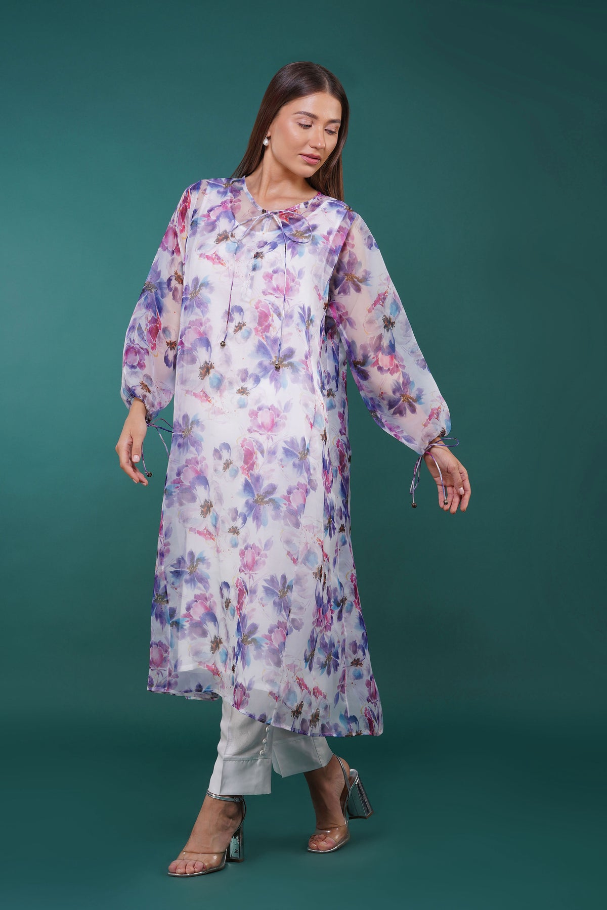 Floral Blue Kurta Set