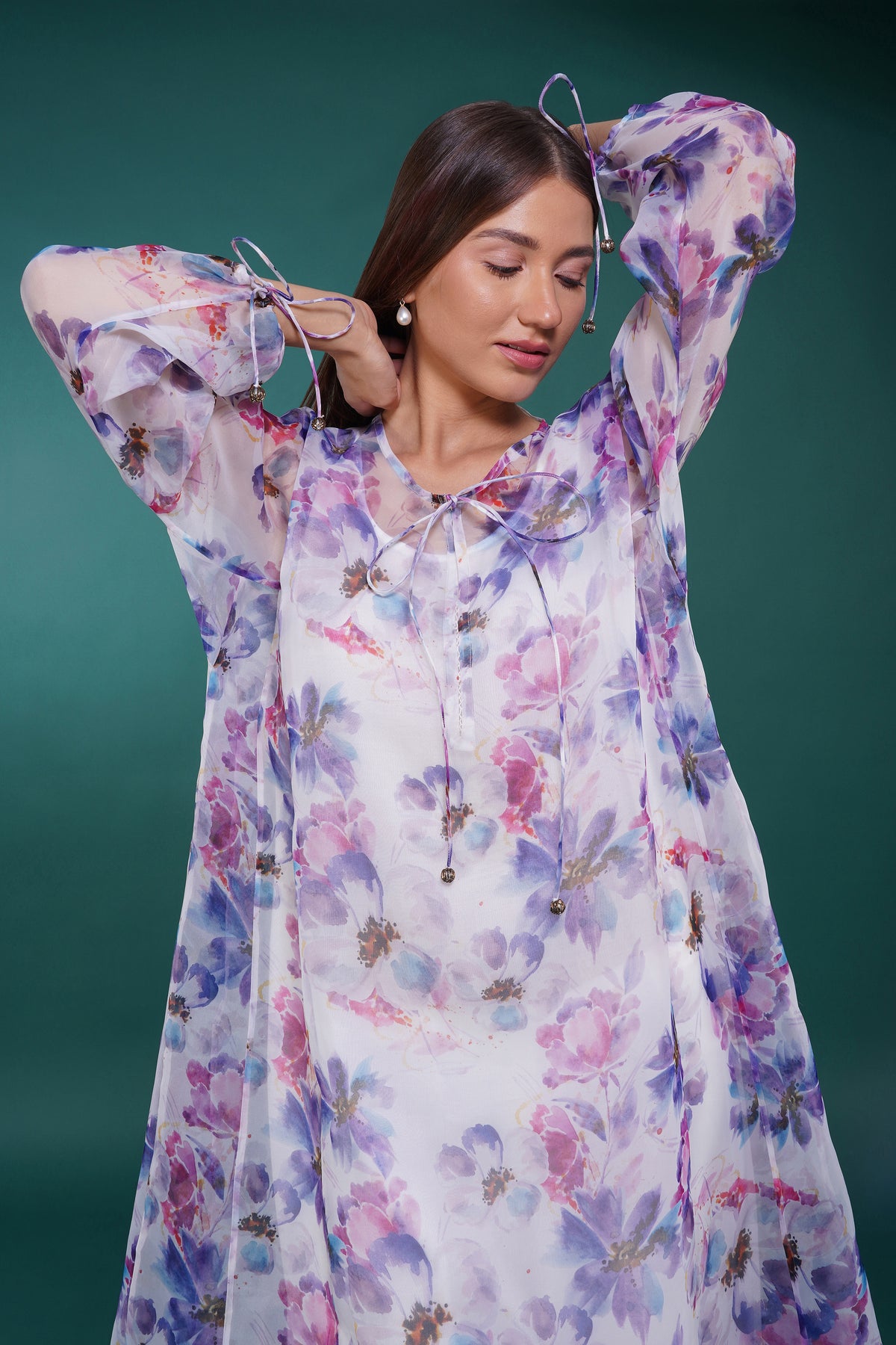 Floral Blue Kurta Set