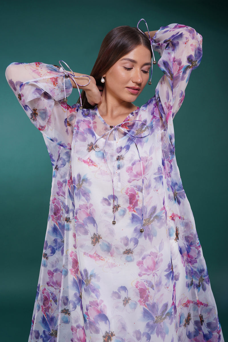 Floral Blue Kurta Set